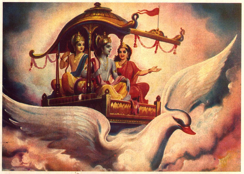 Puspak vimana in Ramayana. 