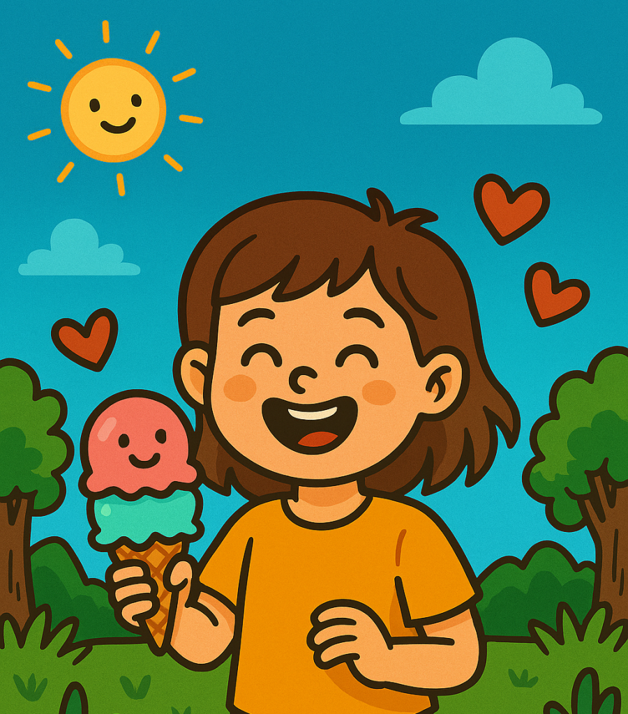 girl child with icecream