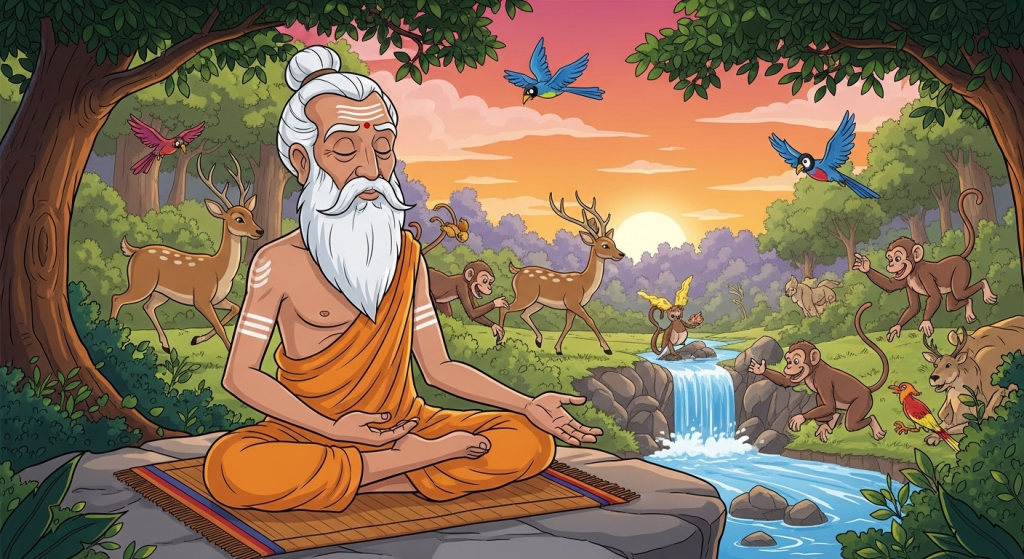 Rishi in sakhsi bhava generated from Google AI studio