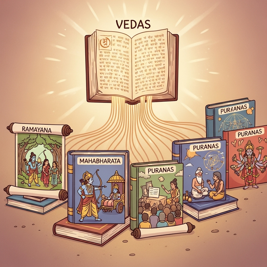 Puranas originating from Vedas 