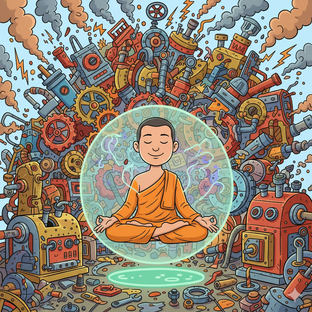 Yogi in calm state